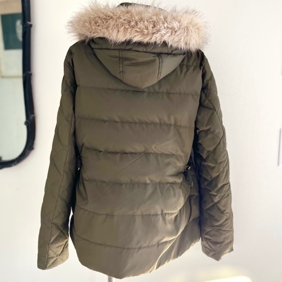 LAUREN RALPH LAUREN Toggle Puffer Down Coat Army Green - Picture 6 of 10